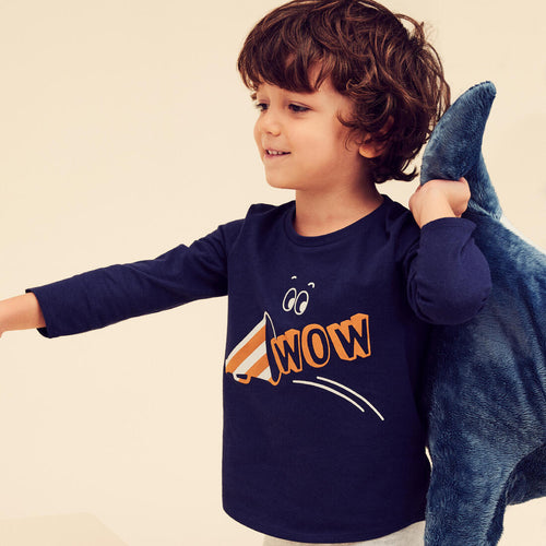 





Kids' Basic Long-Sleeved Cotton T-Shirt with Motifs - Decathlon Cyprus