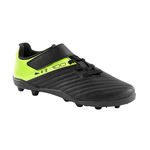 





Kids' Hard Ground Football Boots Agility 100 - Black/Yellow - Decathlon Cyprus