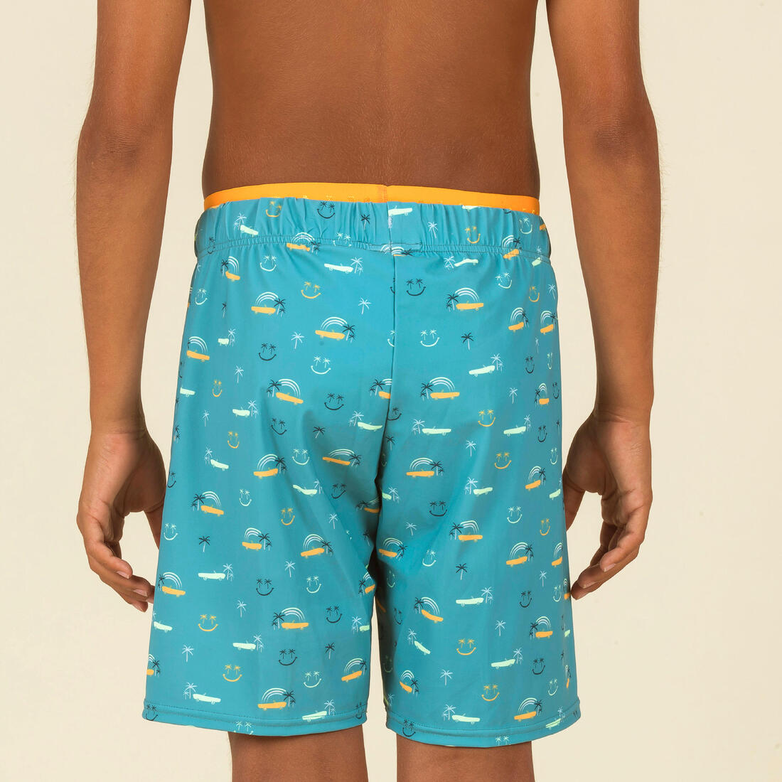BOYS' LONG SWIMMING SWIM SHORTS 100 - BLACK PLAYA - Decathlon Cyprus
