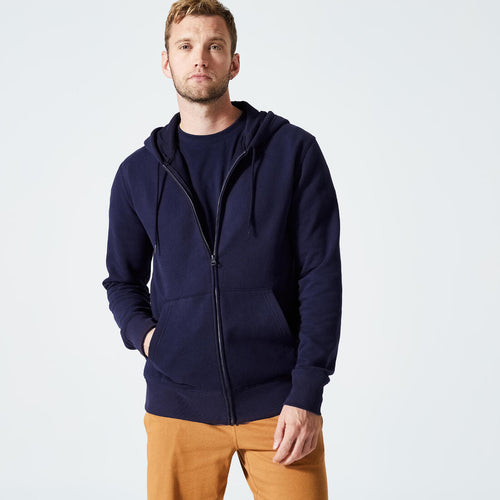 





Men's Zip-Up Fitness Hoodie 500 Essentials - Decathlon Cyprus